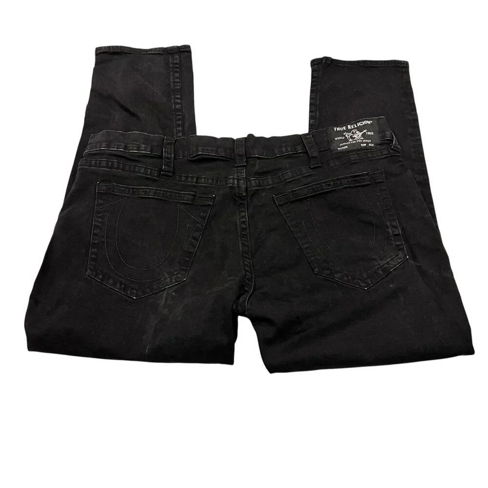 True Religion Geno Relaxed Slim Jeans, Black, 44
